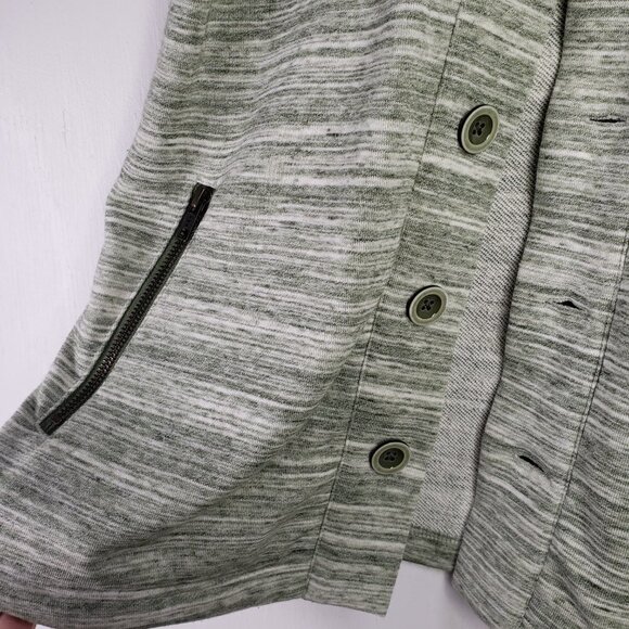Matilda Jane Out The Door Pocket Button Up Vest Women's XS Green Ivory - Picture 4 of 7